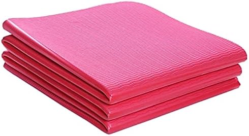 6MM  Foldable Yoga Mat Exercise Pad Non-Slip Folding for Gym Home (Color : Red)