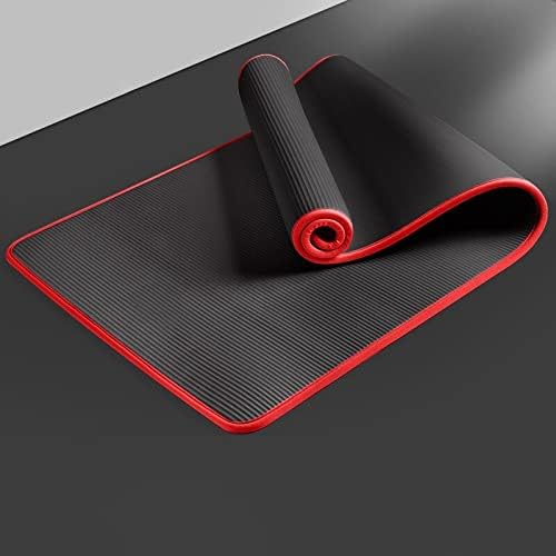 Yoga Mat Non-Slip Mats for Fitness Extra Thick Pilates Gym Exercise Pads Carpet Mat with Bandages Yoga Pad (Color : Black)