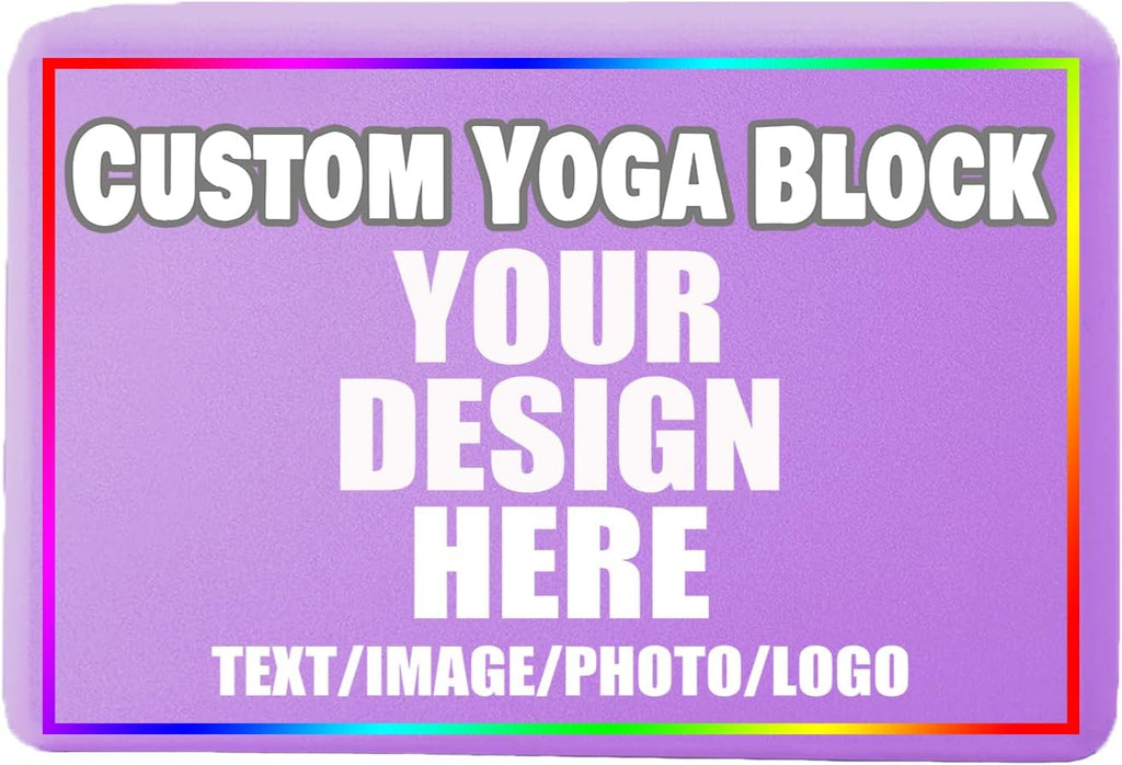Customizable EVA foam yoga blocks supporting printed patterns, text, or logos; lightweight and durable, suitable for yoga, Pilates, stretching, meditation, and dance.