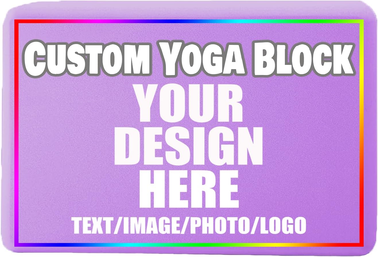 Customizable EVA foam yoga blocks supporting printed patterns, text, or logos; lightweight and durable, suitable for yoga, Pilates, stretching, meditation, and dance.