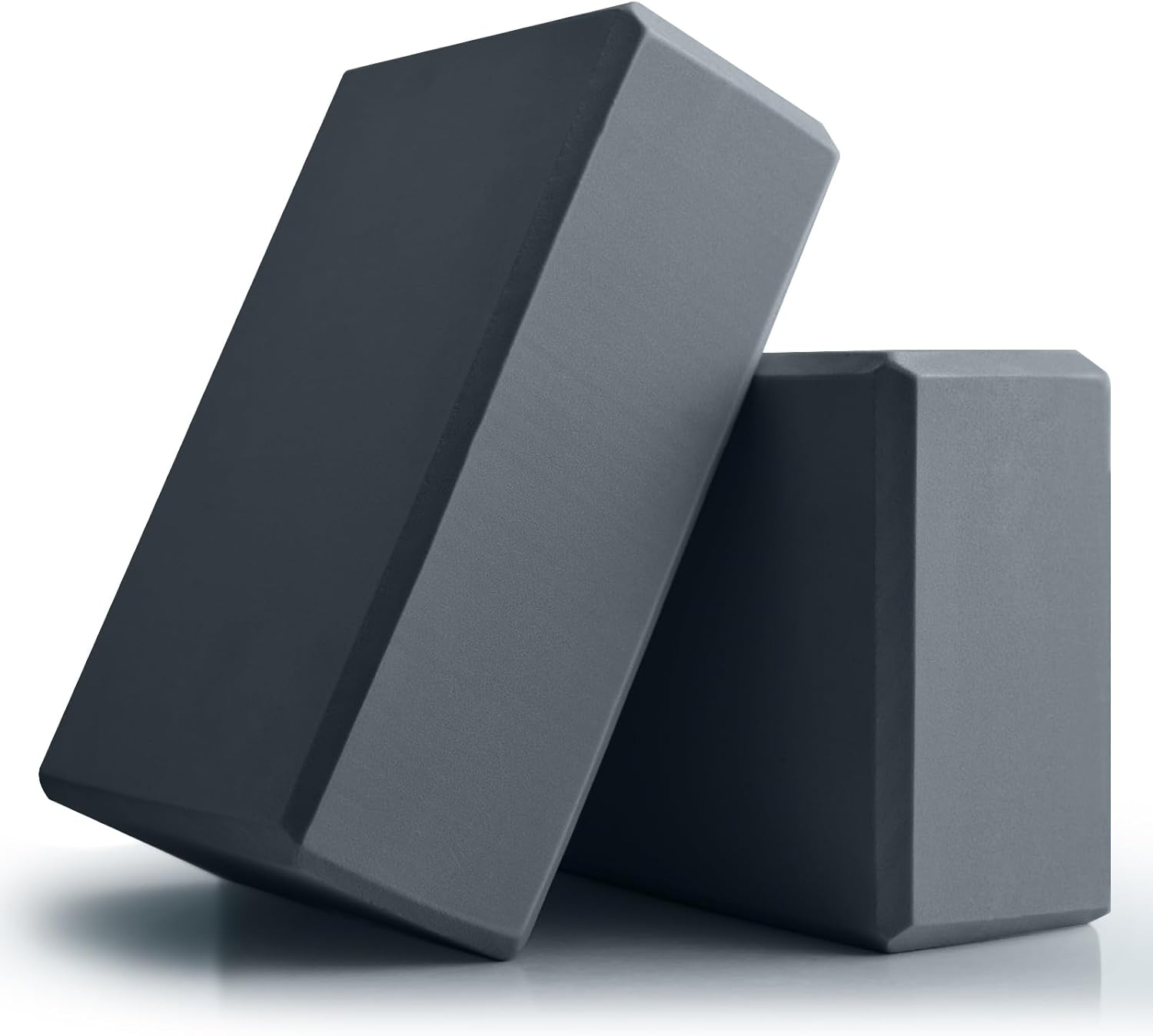 Yoga Block 2-Piece Set (9 x 6 x 3 inches)—EVA foam material; an accessory to assist with yoga, Pilates, stretching, and meditation