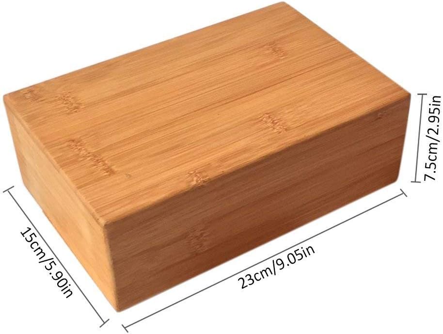 Bamboo yoga blocks (2-piece set); bamboo inversion blocks providing support to deepen poses and help improve strength, balance, and flexibility.
