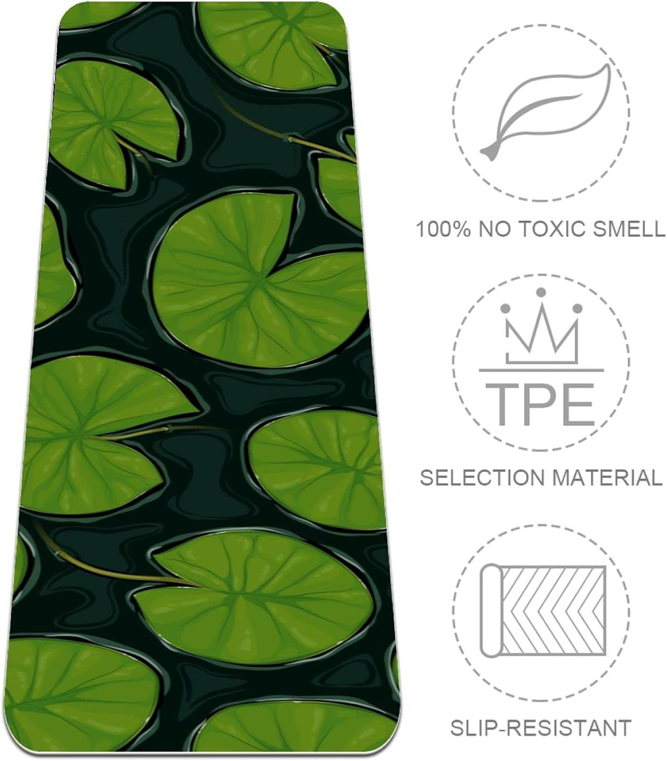 Green Extra Thick Non Slip Exercise & Fitness Mat For All Types Of Yoga, Pilates & Floor Workouts For Women Male Girls