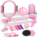 Pilates Kit, Pilates Equipment for Home Workout, Pilates Ring, Pilates Ball, Resistance Band, Yoga Strap, Massage Ball, Wrist/Ankle Weights, Socks for Women Gym Sets, at Home Pilates Kit Gym Sets