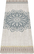 Printed Travel Yoga Mat-1/16 Inch Thick Non Slip Fitness Workout Mat with Carrying Bag, Foldable Lightweight Suede & Natural Rubber Yoga Mat for Yoga Pilates and Fitness 72" L x 24" W x 1.5mm